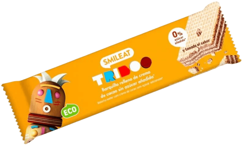 Smileat BIO Celozrnná oplatka s kakaovou náplní s agáve