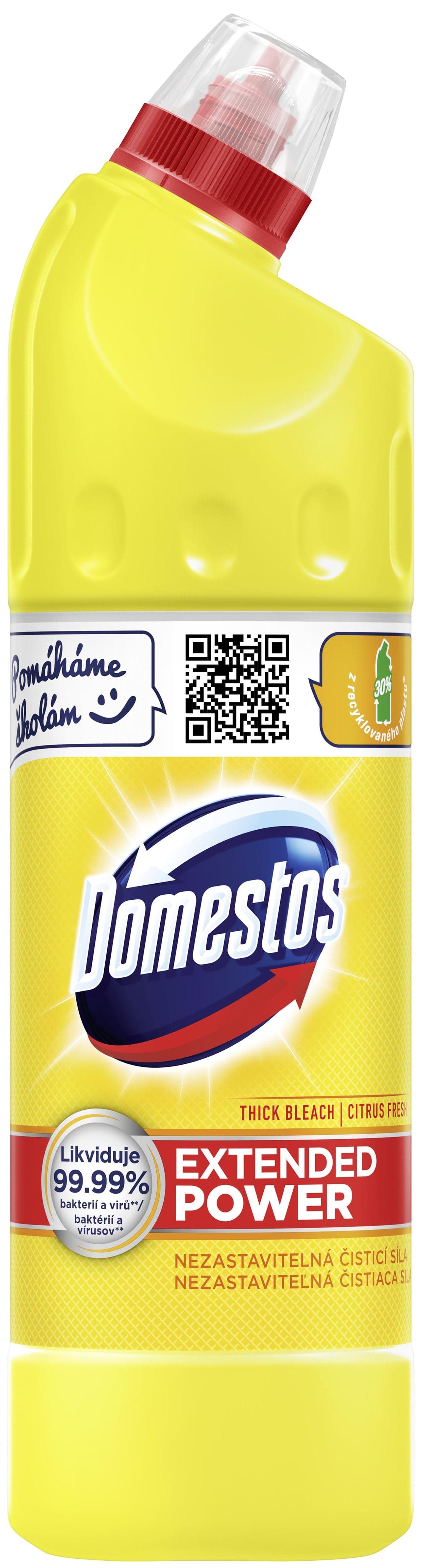 Domestos Extended Power Citrus Tekutý dezinfekční a čistící přípravek na toalety