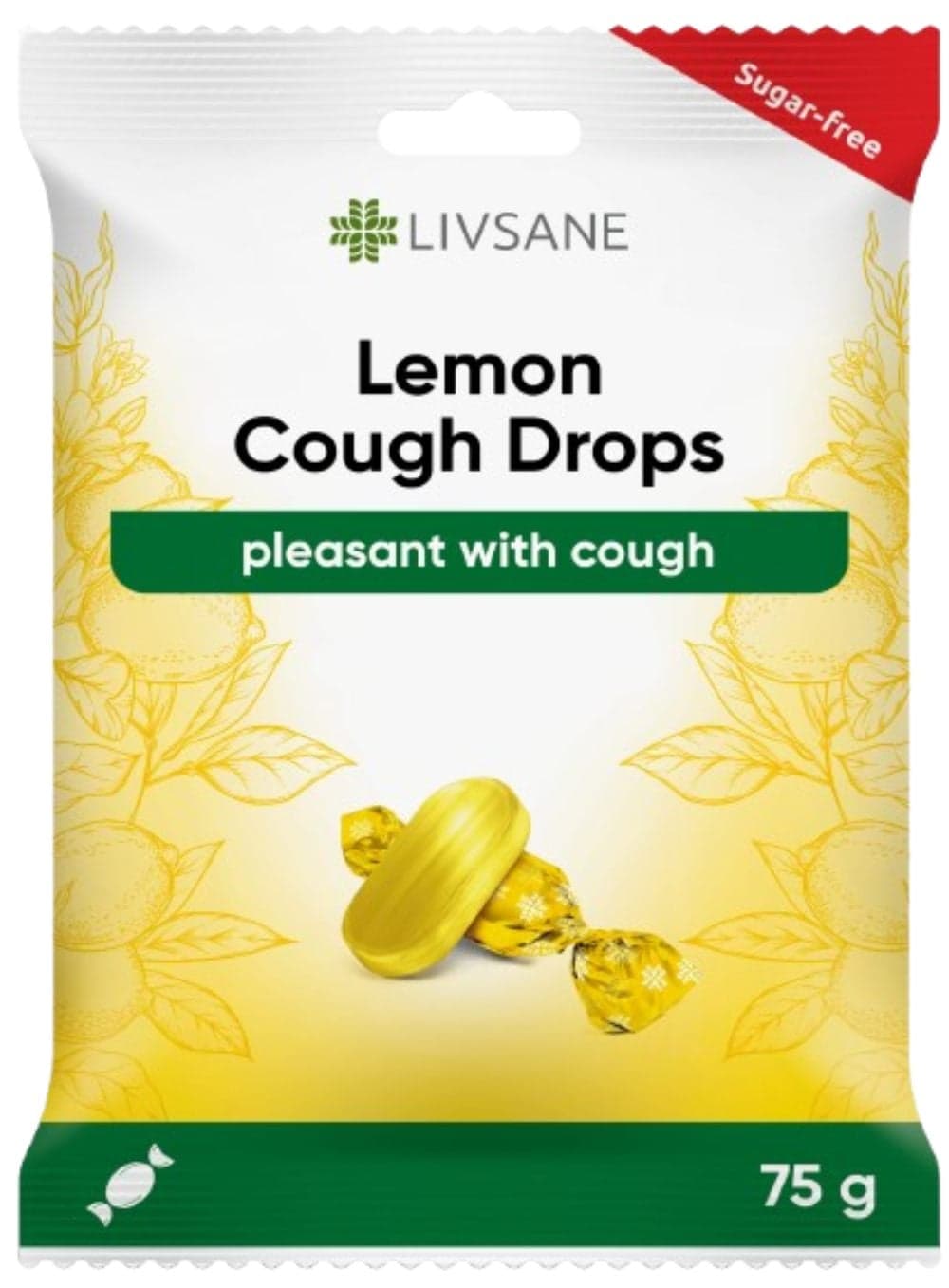LIVSANE Bonbony s chutí citronu 75g