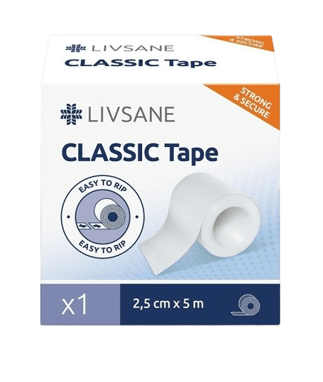 LIVSANE Fixační náplast Classic 2.5cmx5m