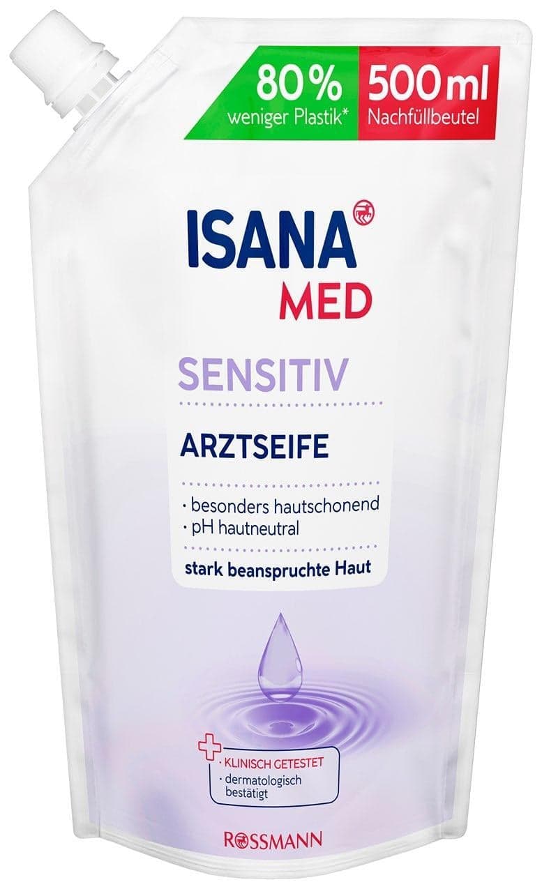 ISANA Med Sensitive tekuté mýdlo, náhradní náplň