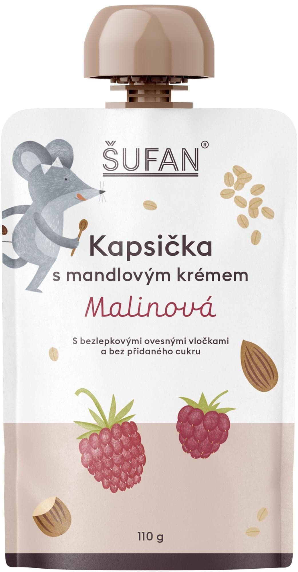 Šufan Kapsička s mandlovým krémem malinová