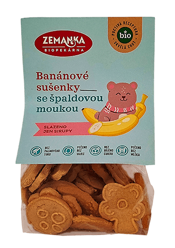 Biopekárna Zemanka BIO Špaldové banánové sušenky