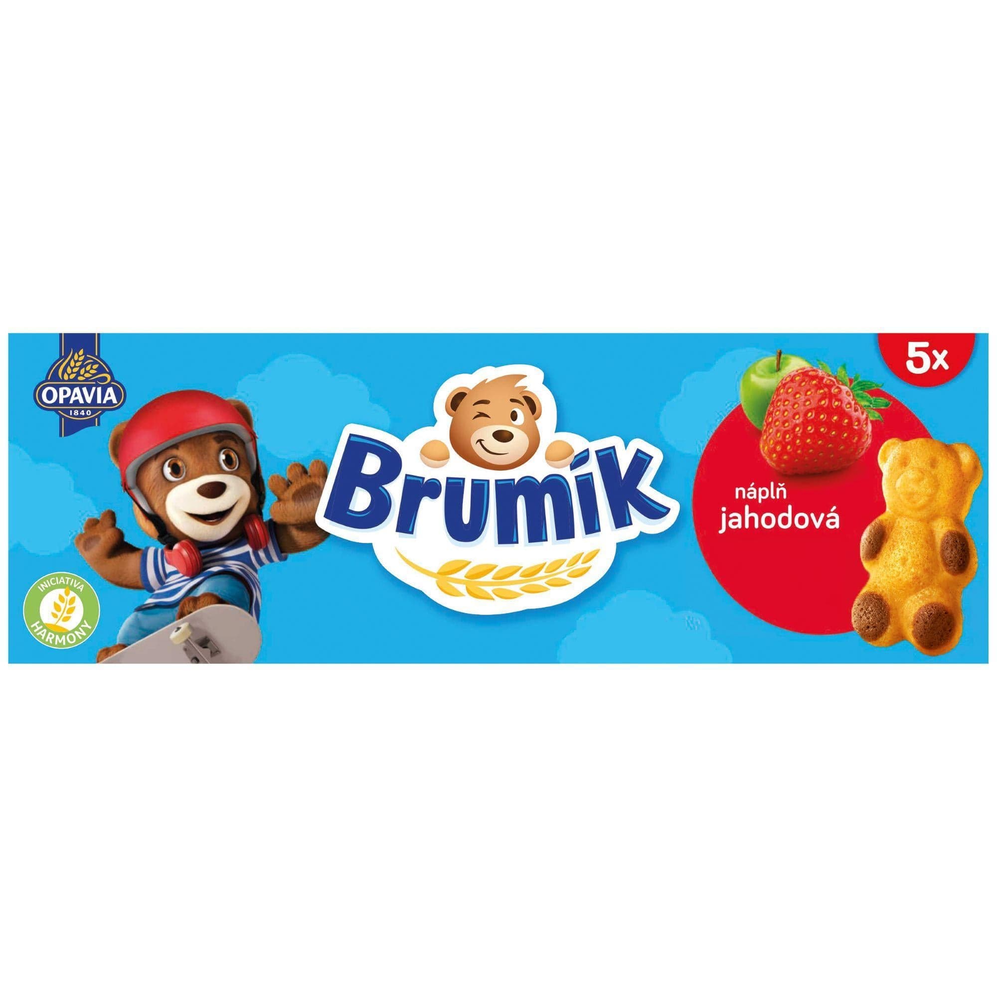 Opavia Brumík Jahodová náplň jemné pečivo