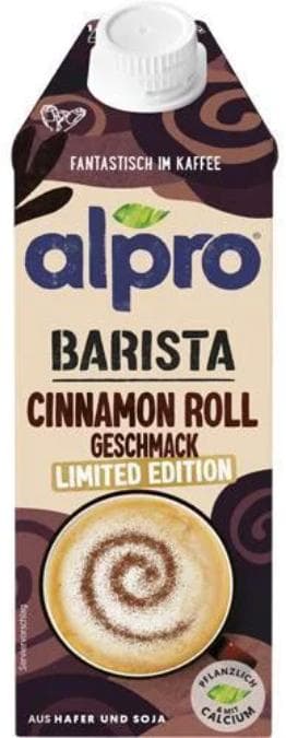 Alpro Barista Ovesno-sójový nápoj s příchutí skořicové rolky