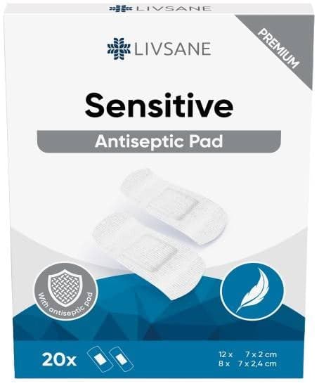 LIVSANE Náplasti Sensitive-proužky 20ks
