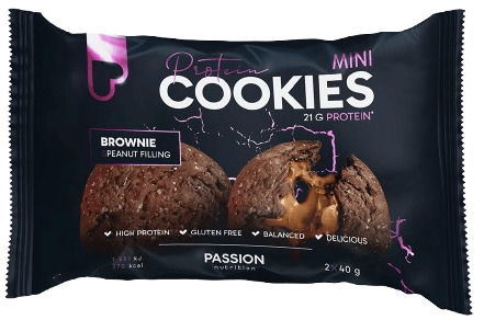 Passion Nutrition Plněné proteinové pečené cookies s čokoládou a arašídovou náplní