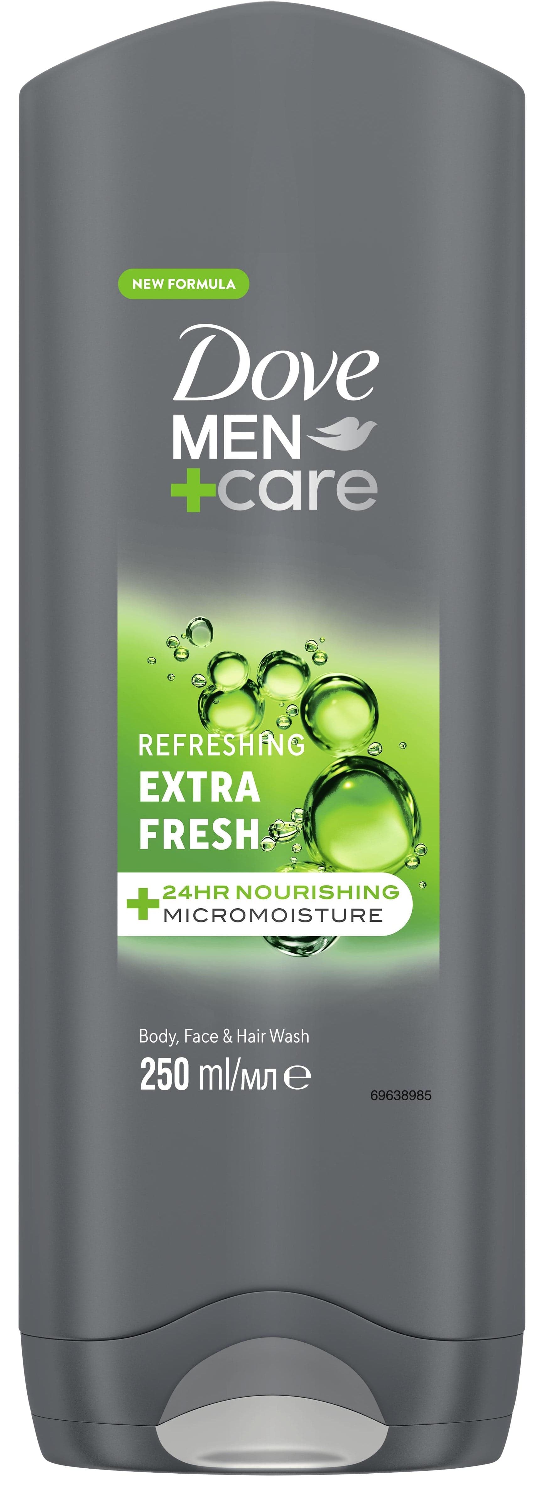 Dove Men+Care Extra Fresh sprchový gel na tělo a obličej pro muže