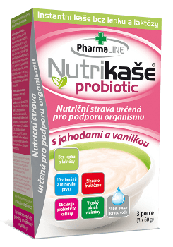 Nutrikaše probiotic jahoda a vanilka 3x60g