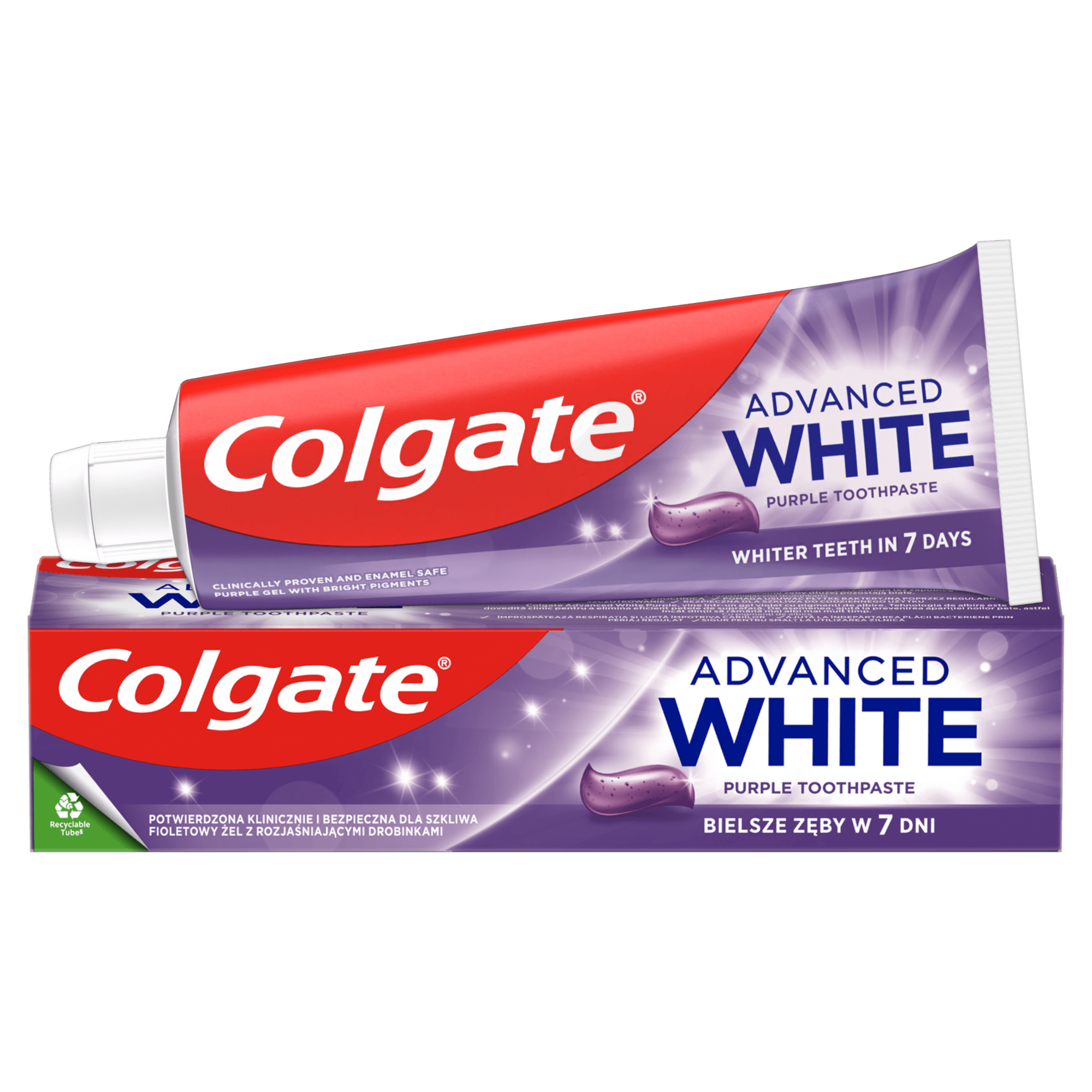 Colgate Advanced White Purple zubní pasta