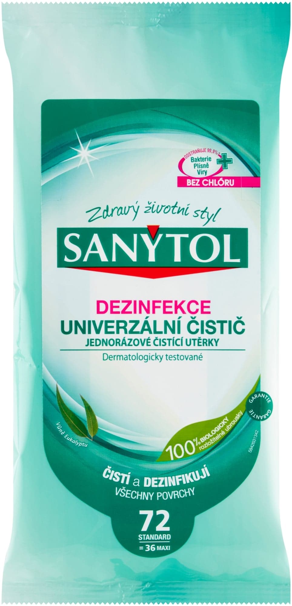 Sanytol Dezinfekce jednorázové čistící utěrky s vůní eukalyptu