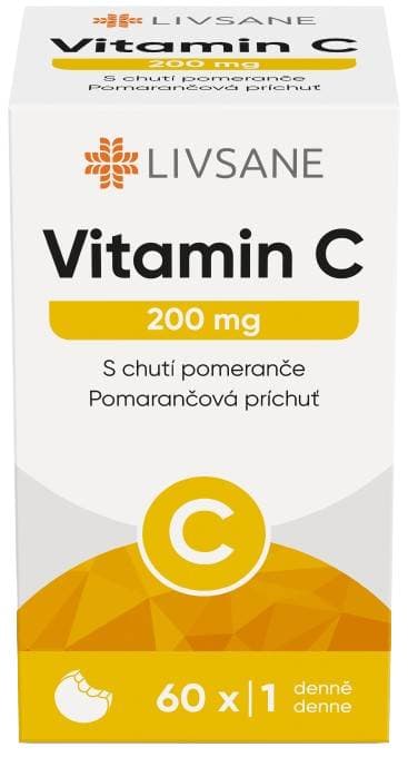 LIVSANE Vitamin C 200mg žvýkací tablety 60ks