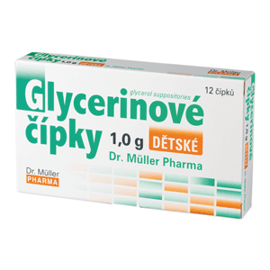 Glycerinové čípky dětské 12x1.0g Dr.Müller