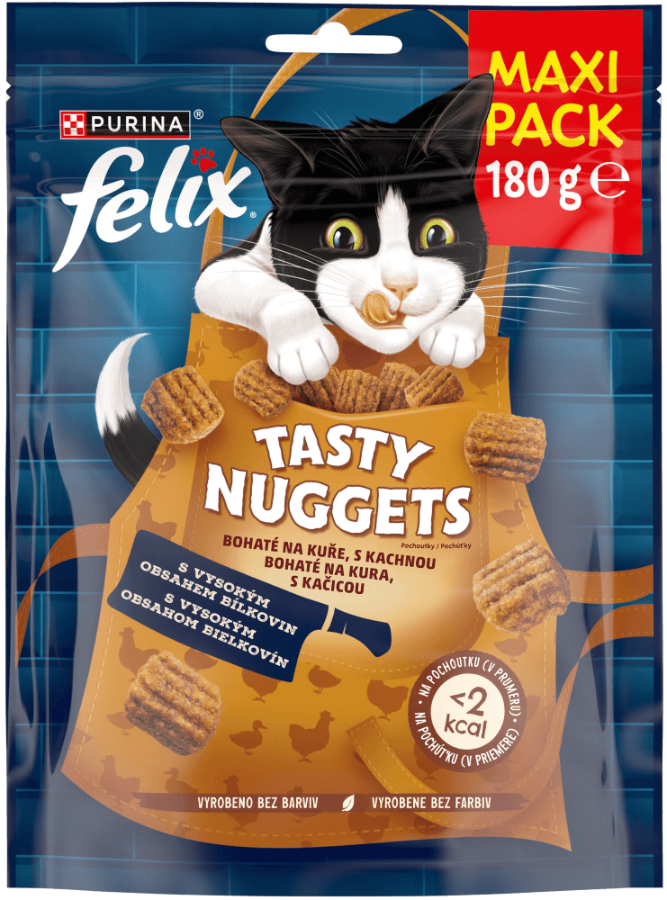 Felix Tasty Nuggets pamlsky pro kočky kuře a kachna