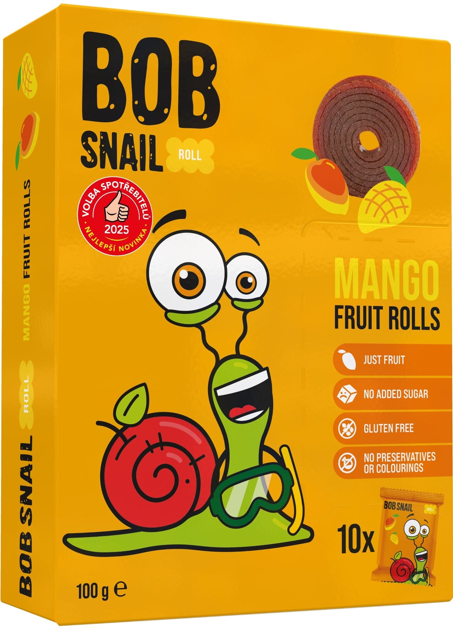 Šnek Bob Ovocné rolky mango
