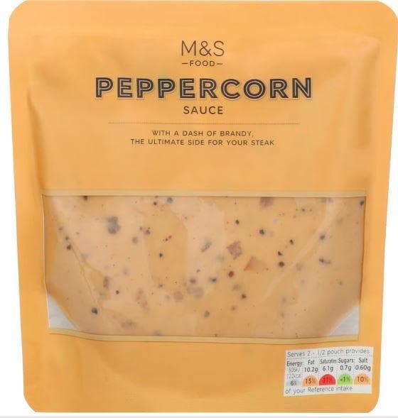 Marks & Spencer Krémová pepřová omáčka s máslem a brandy
