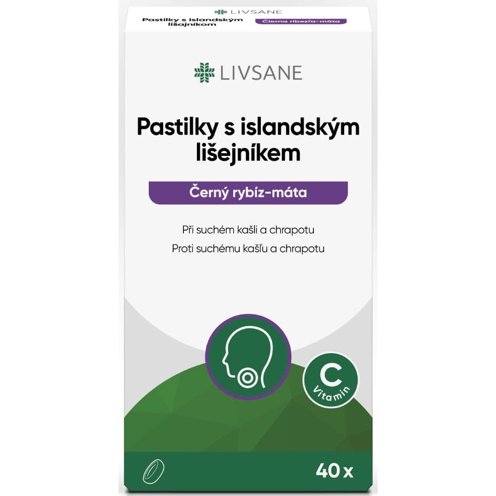 LIVSANE Pastilky s islandským lišejníkem 40ks