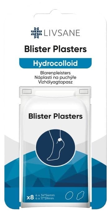 LIVSANE Hydrokoloidní náplasti na puchýře 8ks