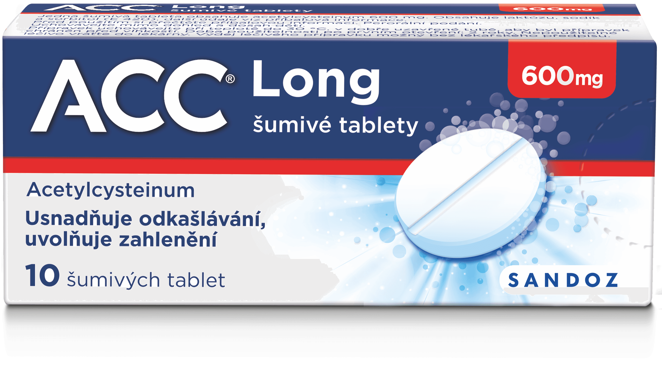 ACC LONG 600MG šumivá tableta 10