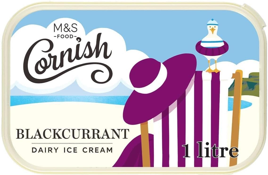 Marks & Spencer Mléčná zmrzlina s černým rybízem