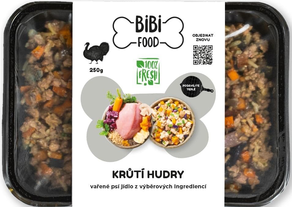 BiBi Food Krůtí hudry – vařené psí jídlo