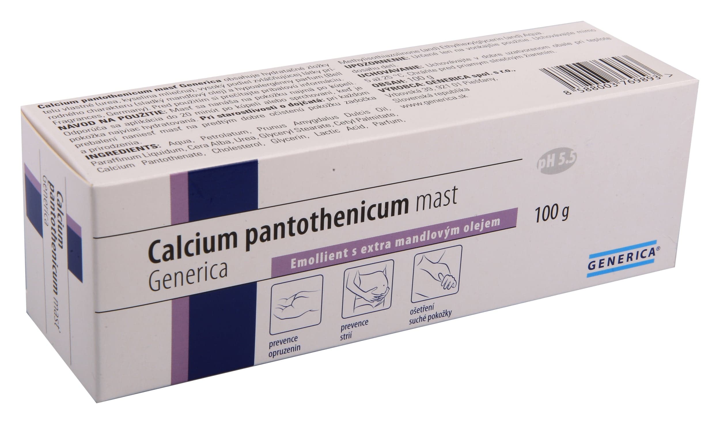 Calcium pantothenicum mast Generica 100g