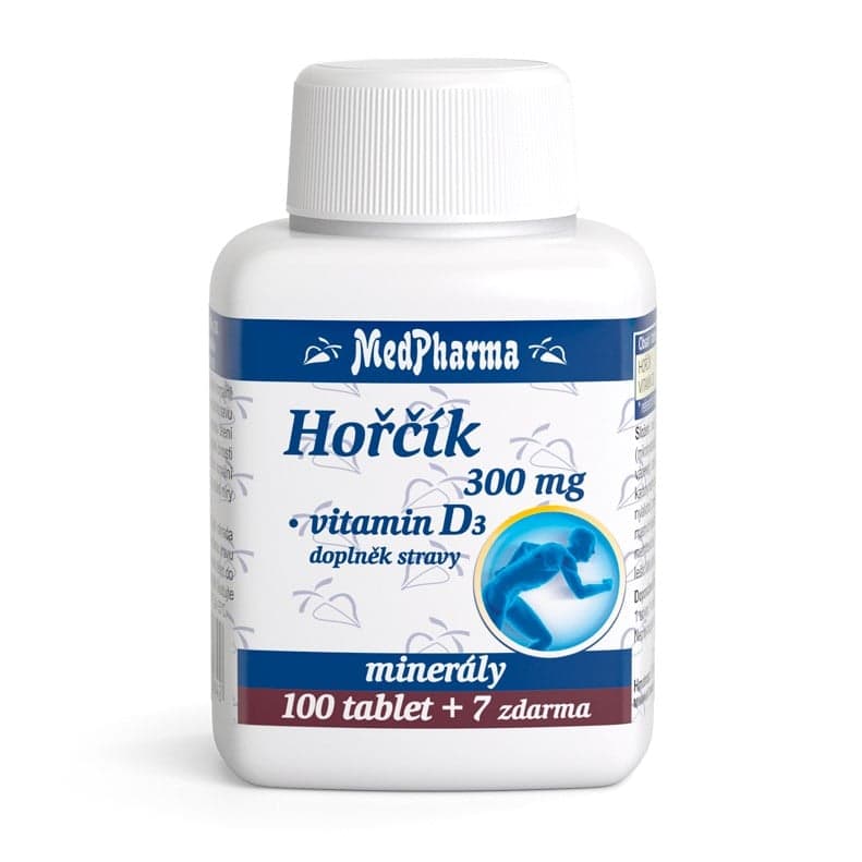 MedPharma Hořčík 300mg+vit.D3 tbl.107