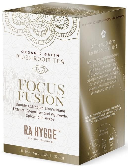 Rå Hygge BIO Focus Fusion zelený čaj s Lion´s mane