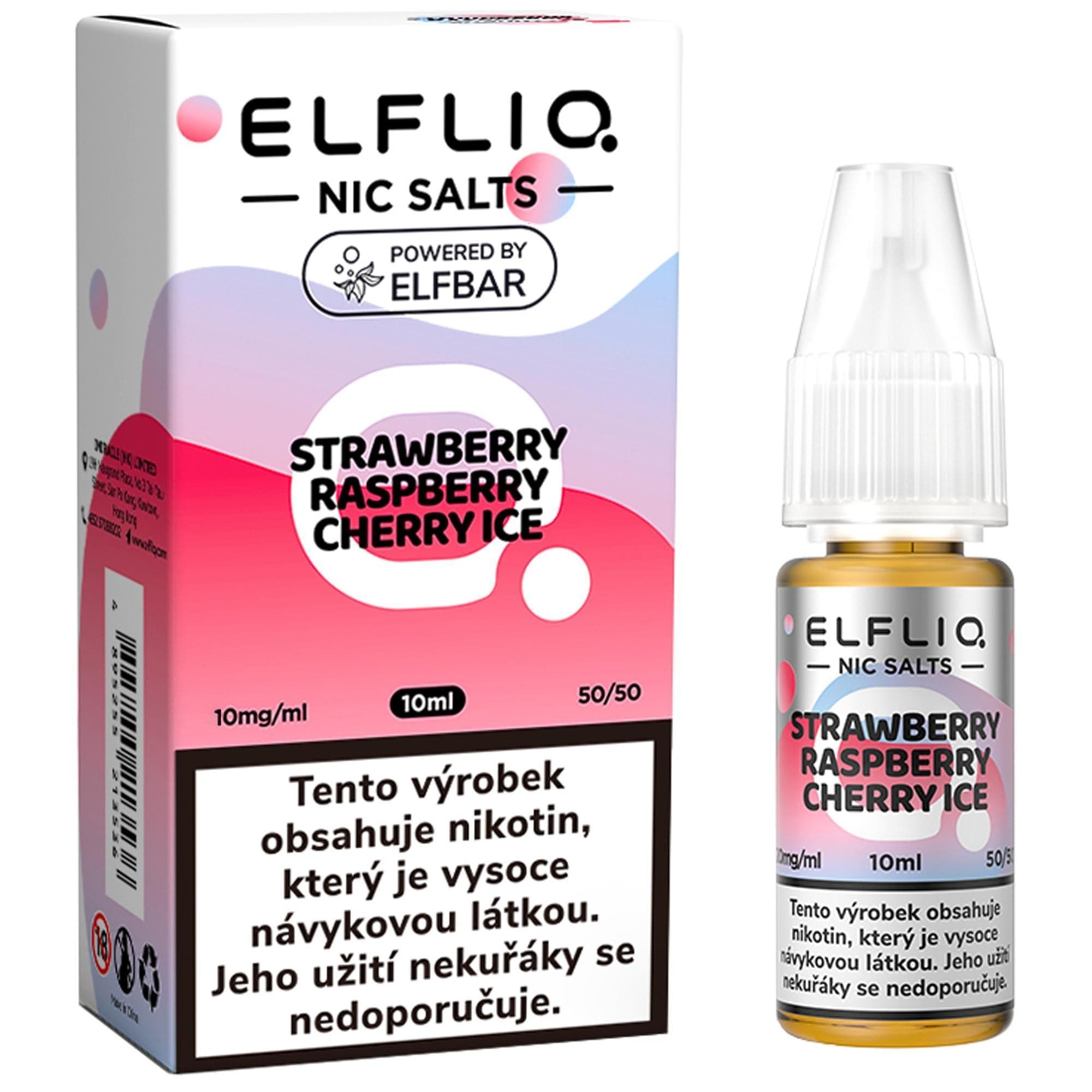 ELFLIQ e-liquid Elf Bar jahoda, malina a třešeň 10 mg