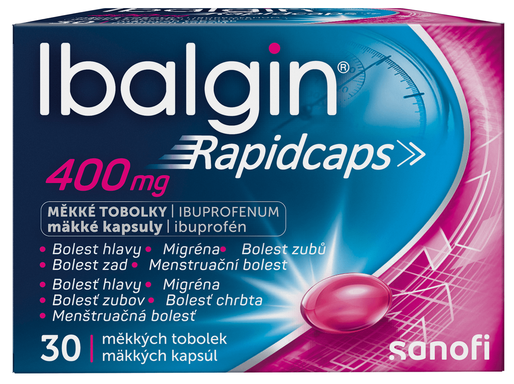 IBALGIN RAPIDCAPS 400MG Měkká tobolka 30