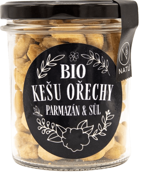 Natu BIO Kešu ořechy s parmezánem a Fleur de Sel