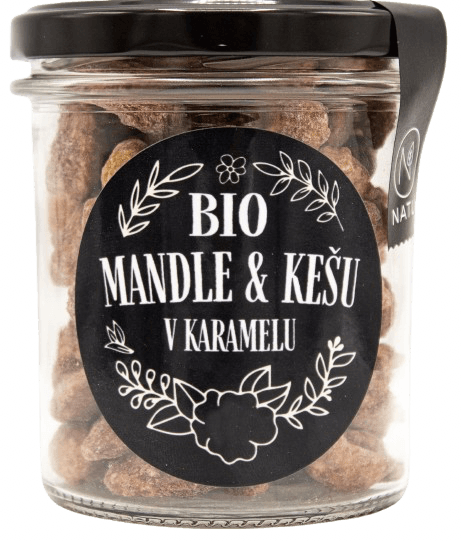 Natu BIO Mandle a kešu ořechy v karamelu