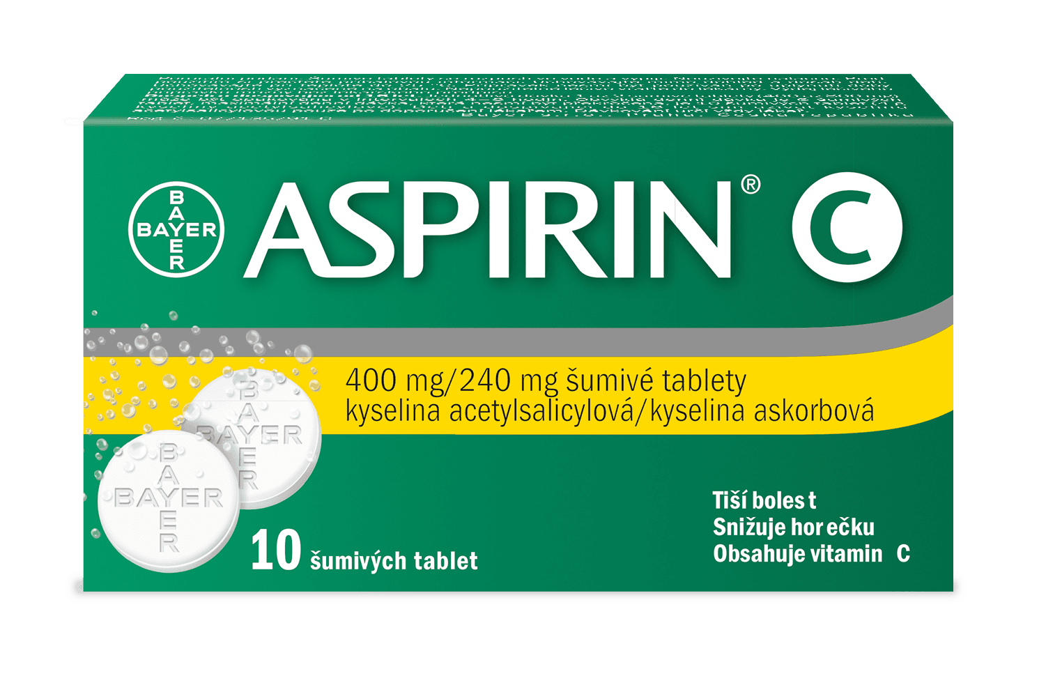 ASPIRIN C 400MG/240MG šumivá tableta 10