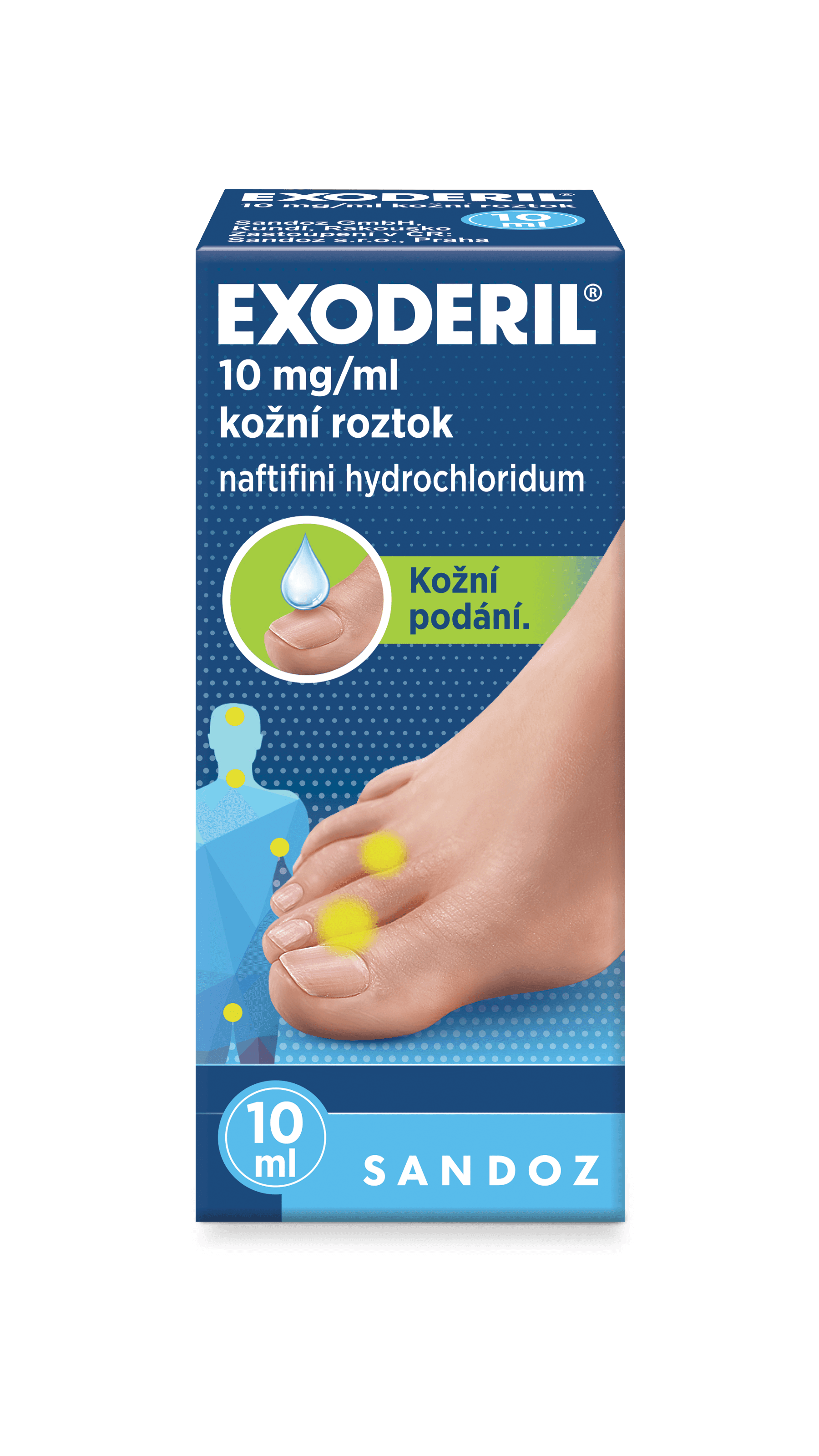 EXODERIL 10MG/ML Kožní roztok 1X10ML