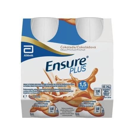 ENSURE PLUS ČOKOLÁDOVÁ PŘÍCHUŤ perorální roztok 4X220ML