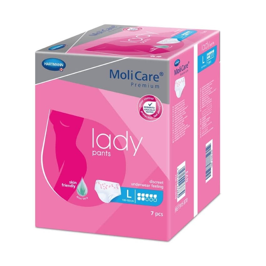 KALHOTKY NAVLÉKACÍ MOLICARE LADY PANTS 7 KAPEK L BOKY 100-150CM,1325ML,7KS