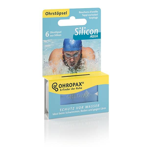 Ohropax Chránič sluchu Silicon Aqua 6ks