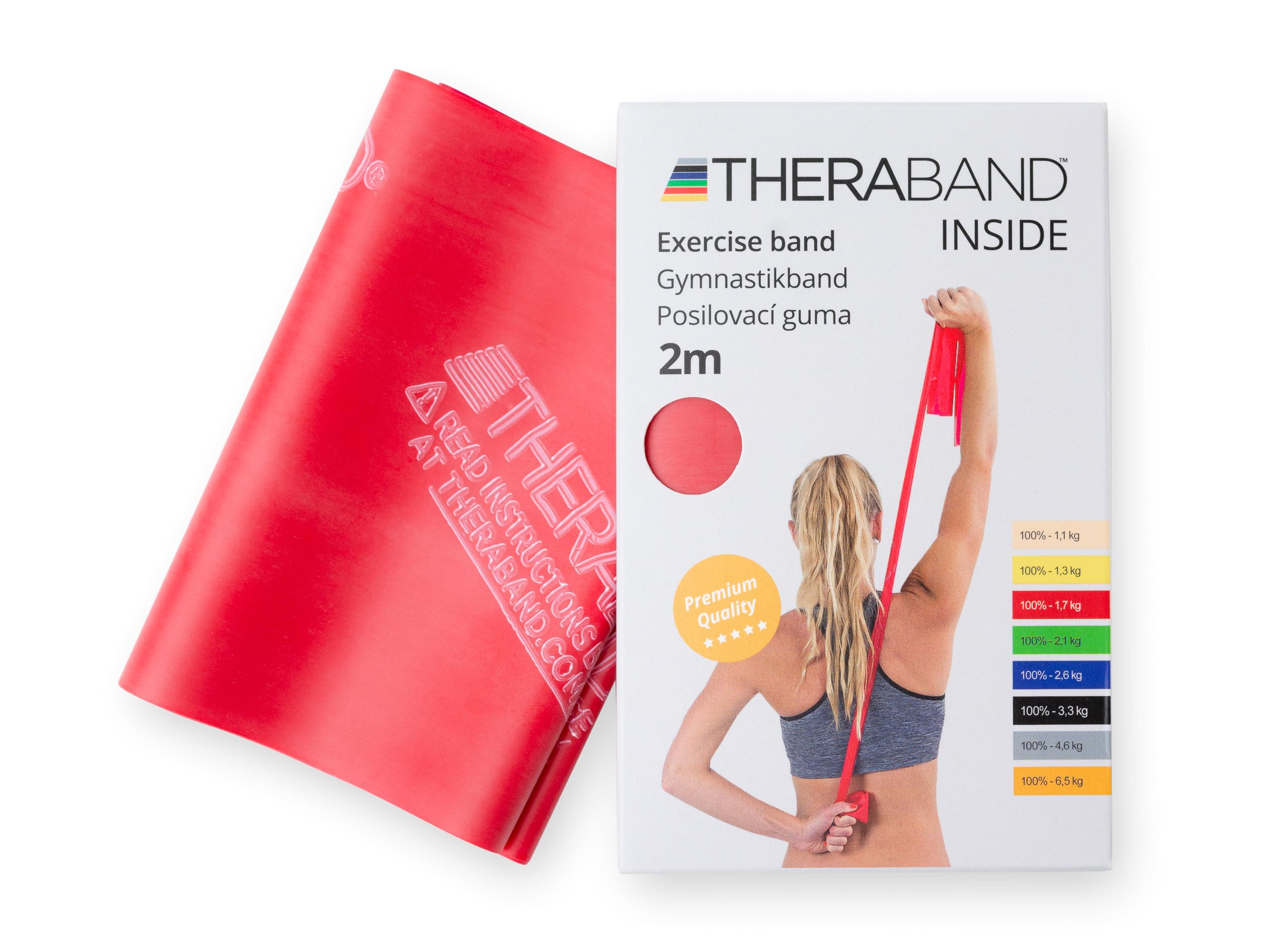 TheraBand Posilovací guma 2m červená 1.7kg