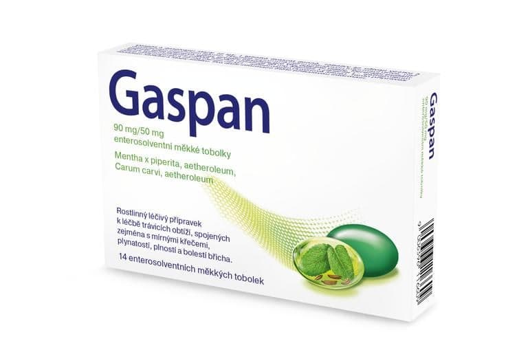 GASPAN 90MG/50MG Enterosolventní měkká tobolka 14