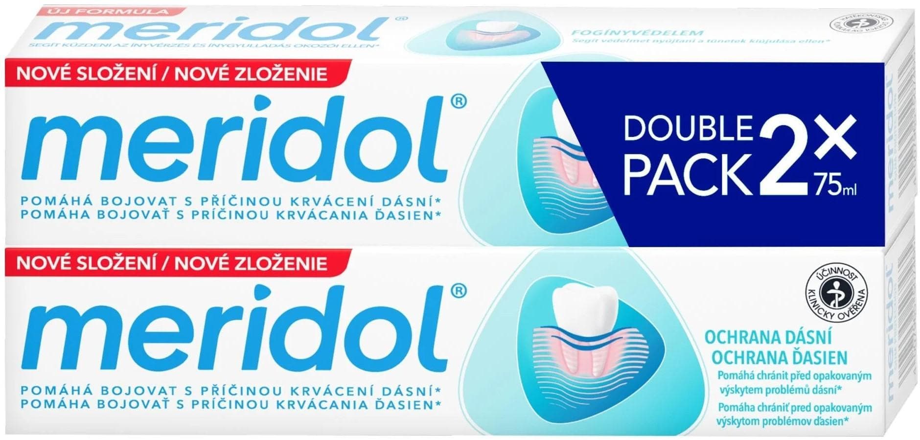 Meridol® Ochrana dásní zubní pasta, 2×75 ml