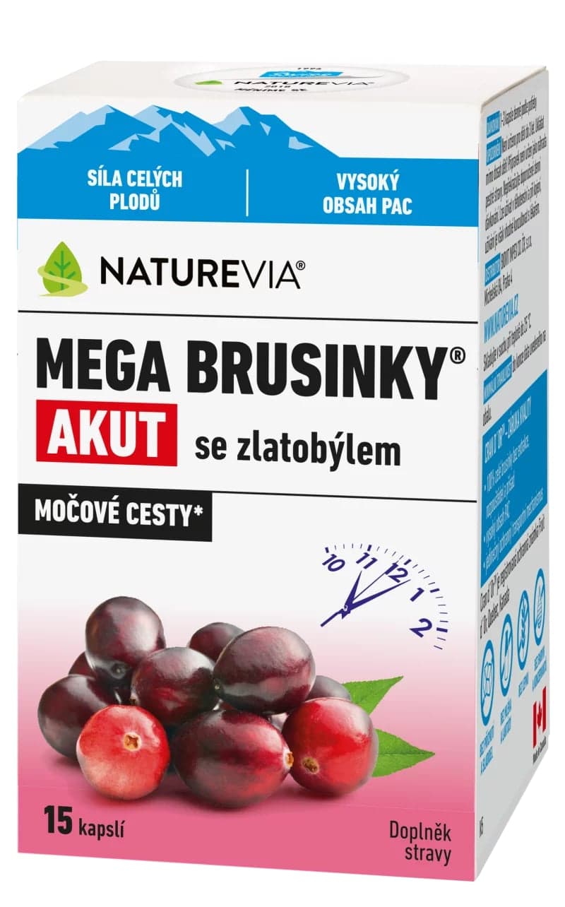 NatureVia Mega brusinky Akut cps.15