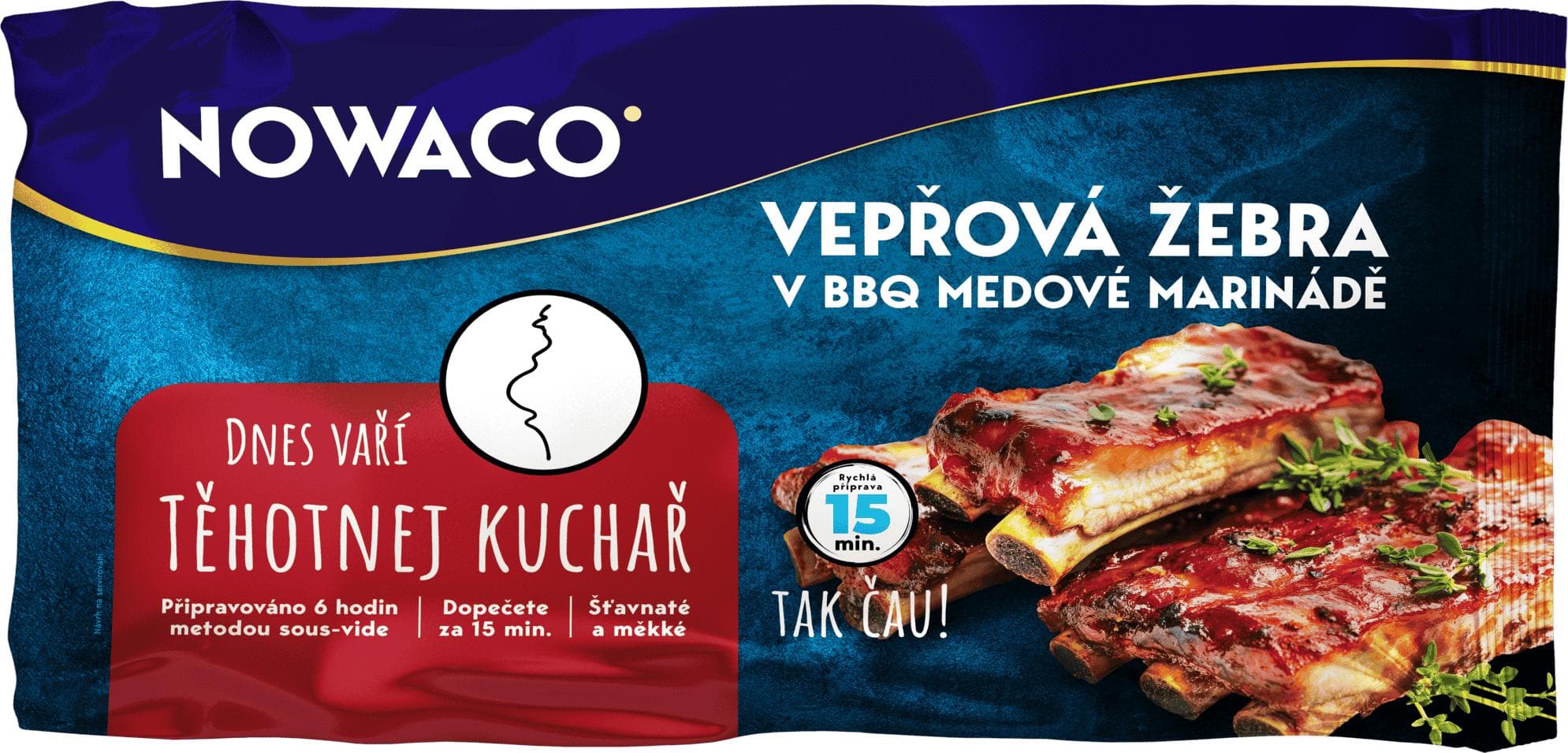 Nowaco Těhotnej kuchař Vepřová žebra BBQ sous-vide