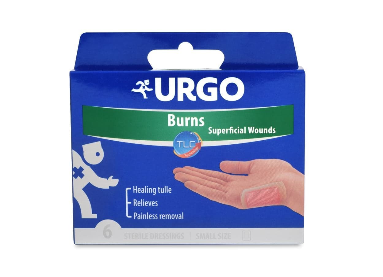 URGO BURNS Na popáleniny lipidok.nápl.5x7cm 6ks