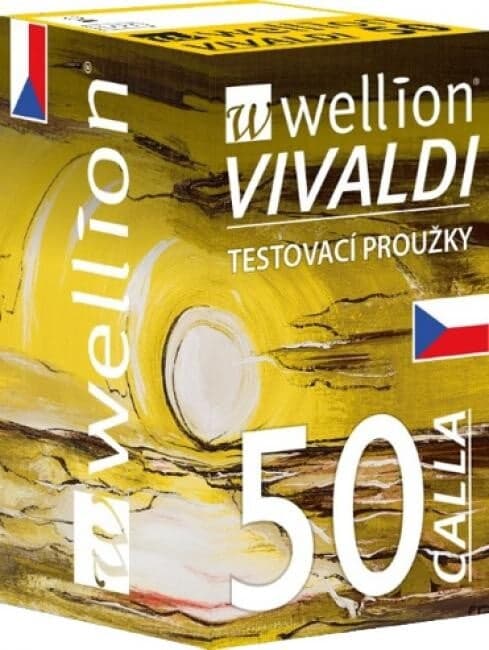 WELLION VIVALDI CALLA GLUKÓZOVÉ DIAGNOSTICKÉ PROUŽKY PROUŽKY TESTOVACÍ  DIAGNOSTICKÉ DO GLUKOMETRŮ CALL