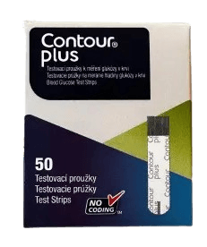 PROUŽKY DIAGNOSTICKÉ CONTOUR PLUS(PRO ZP KÓD 0169666;0142409) INZULÍNOVÝ REŽIM,50KS