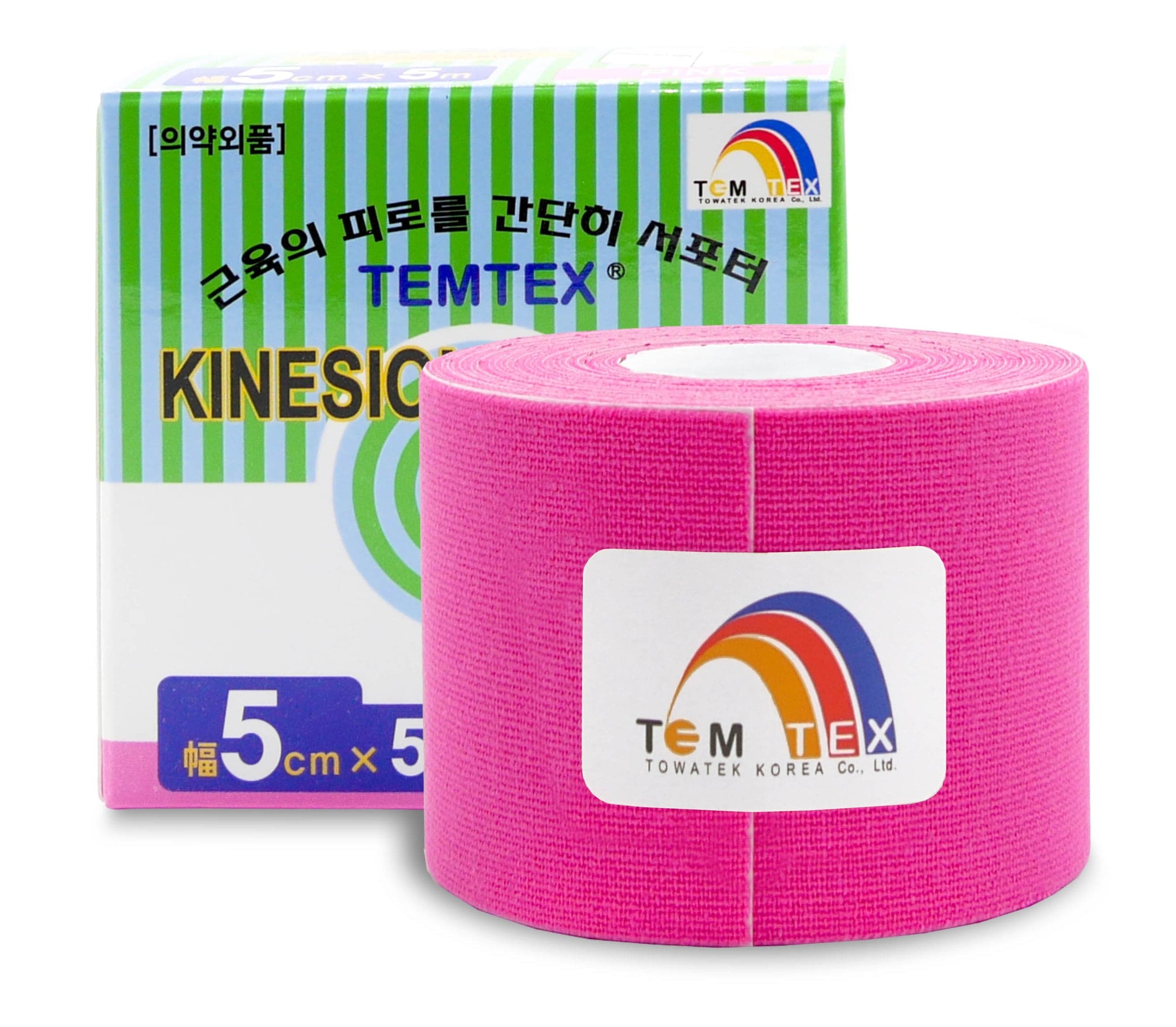TEMTEX kinesio tejpovací páska růžová 5cmx5m
