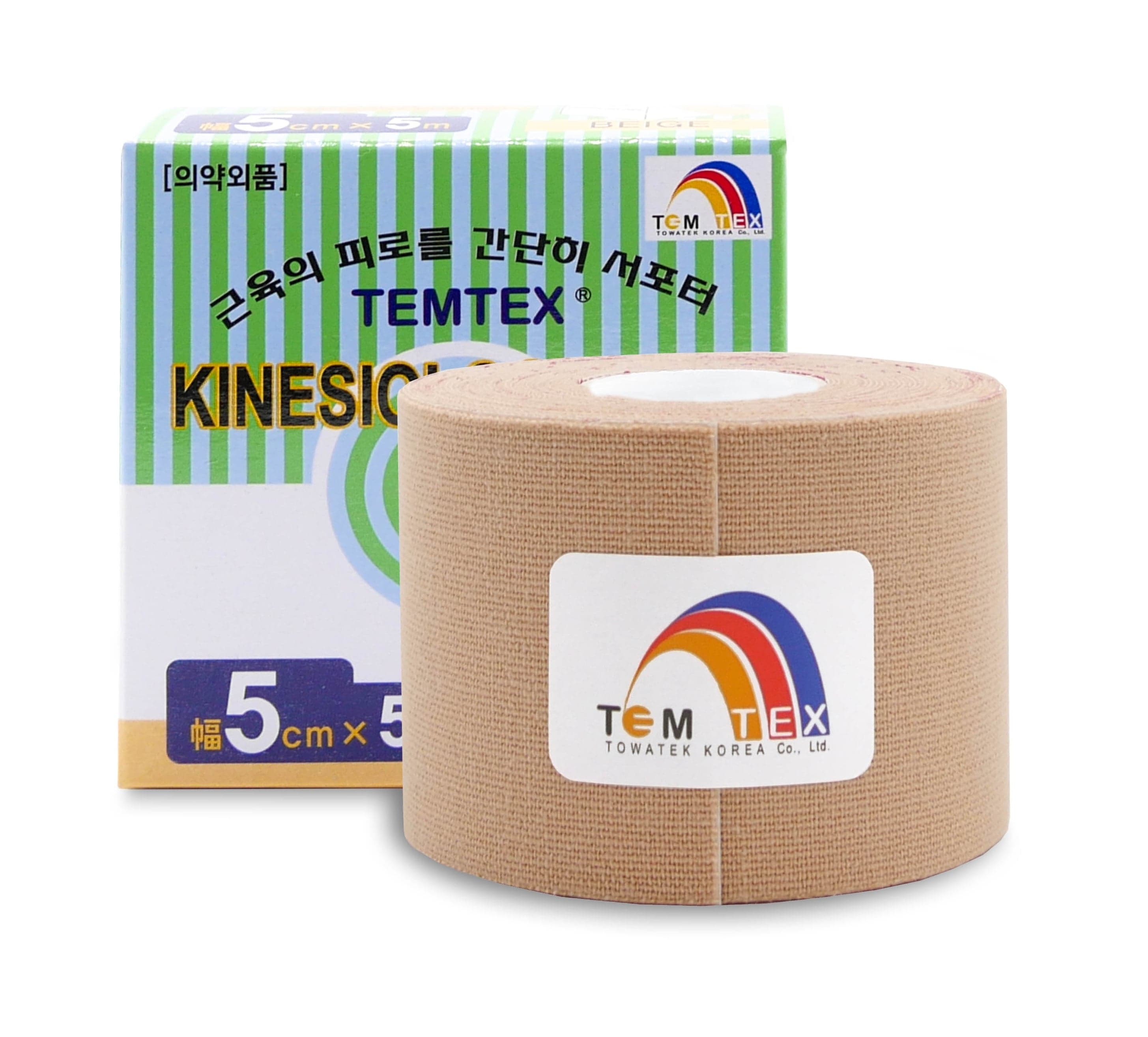 TEMTEX kinesio tejpovací páska béžová 5cmx5m