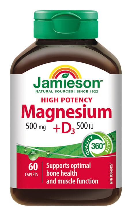 JAMIESON Hořčík 500mg s vitaminem D 500 IU tbl.60