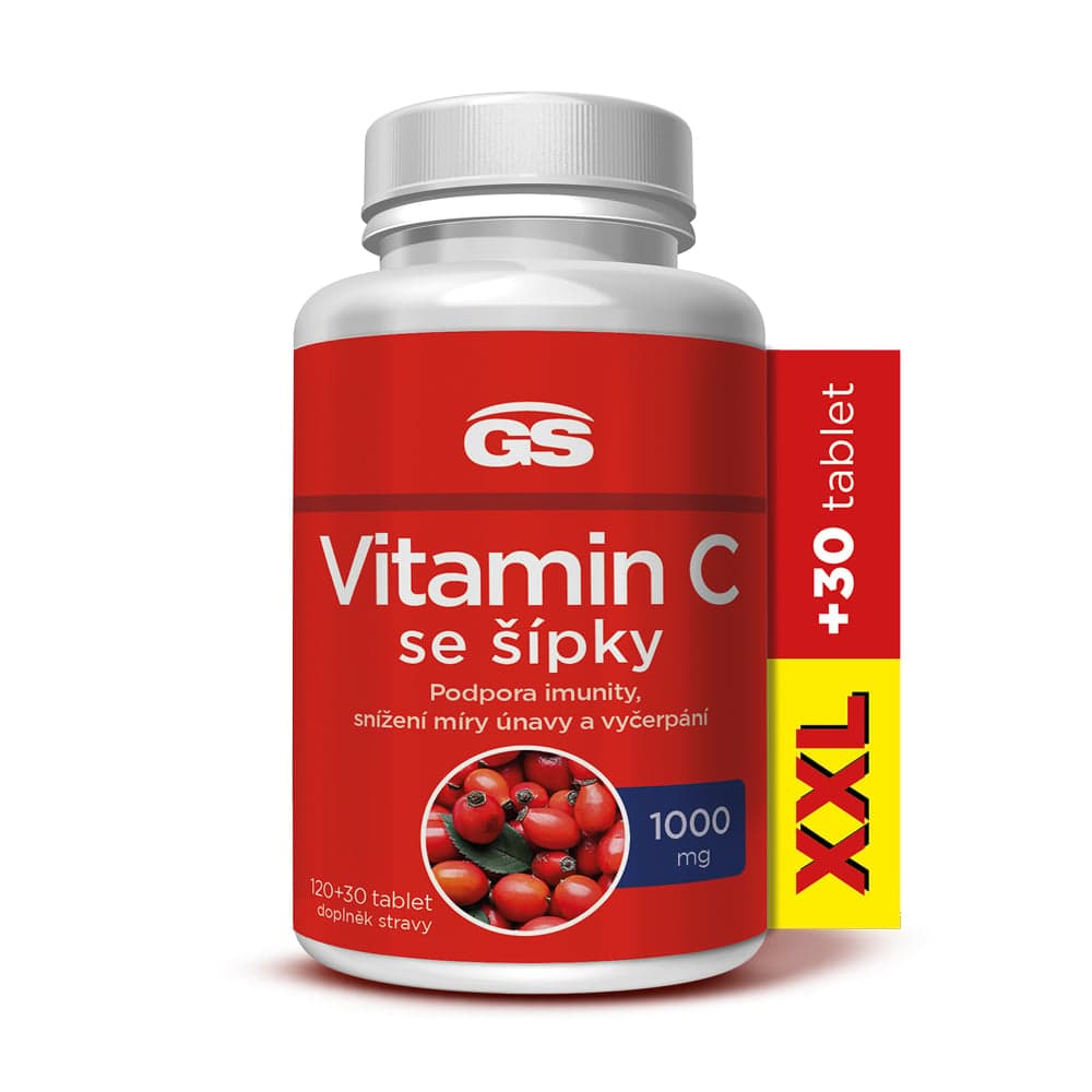GS Vitamin C 1000mg se šípky tbl.120+30 XXL