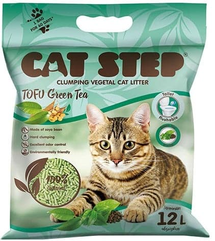 Cat Step Tofu Green Tea hrudkující podestýlka pro kočky
